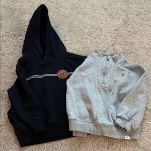 Black and Gray Hoodies size 4